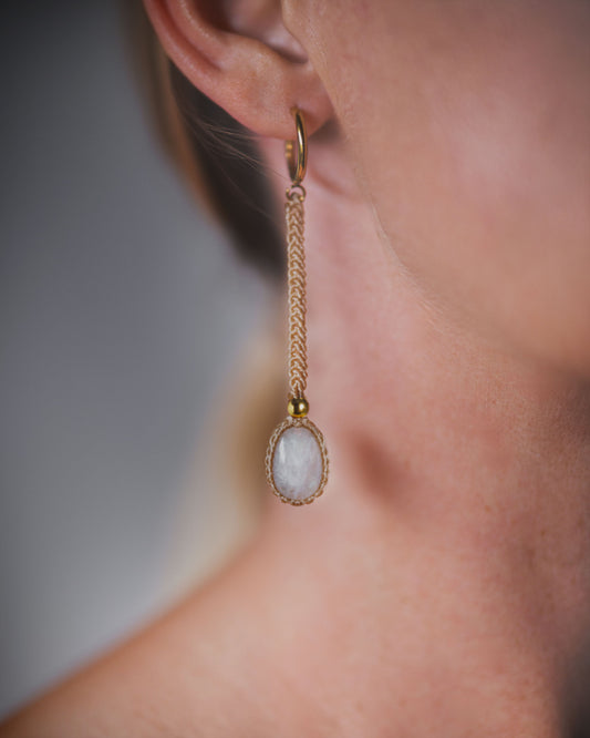 Sand & Stone Earrings - Moonstone