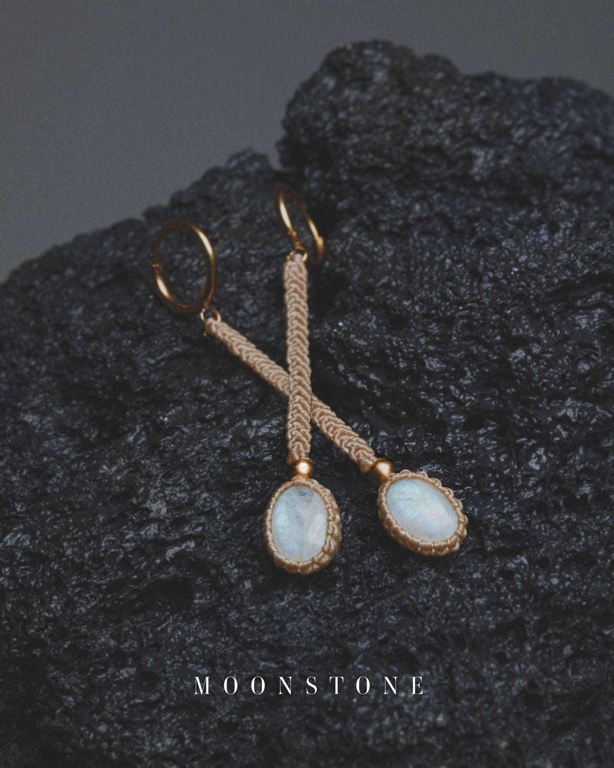 Sand & Stone Earrings - Moonstone
