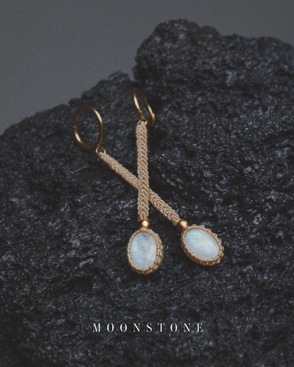 Sand & Stone Earrings - Moonstone
